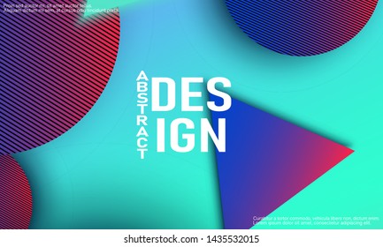 Geometric background. Minimal abstract cover design. Creative colorful wallpaper. Trendy gradient poster. Vector illustration.