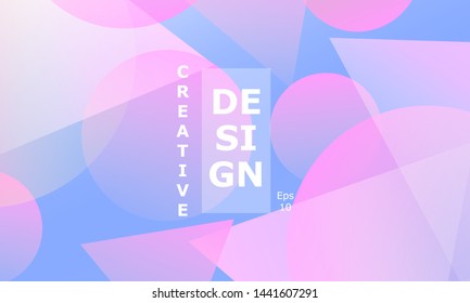 Geometric background. Minimal abstract cover design. Creative colorful wallpaper. Trendy gradient poster. Vector illustration.
