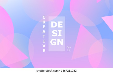 Geometric background. Minimal abstract cover design. Creative colorful wallpaper. Trendy gradient poster. Vector illustration.