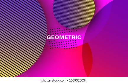 Geometric background. Minimal abstract cover design. Creative colorful wallpaper. Trendy gradient poster. Vector illustration.