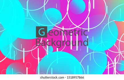 Geometric background. Minimal abstract cover design. Creative colorful wallpaper. Trendy gradient poster. Vector illustration.