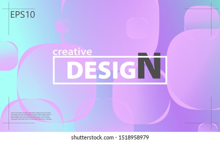 Geometric background. Minimal abstract cover design. Creative colorful wallpaper. Trendy gradient poster. Vector illustration.