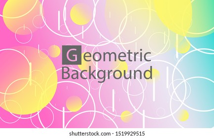 Geometric background. Minimal abstract cover design. Creative colorful wallpaper. Trendy gradient poster. Vector illustration.