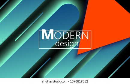 Geometric background. Minimal abstract cover design. Creative colorful wallpaper. Trendy gradient poster. Vector illustration.