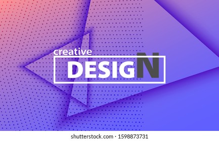 Geometric background. Minimal abstract cover design. Creative colorful wallpaper. Trendy gradient poster. Vector illustration.