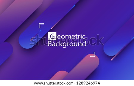 Geometric background. Minimal abstract cover design. Creative colorful wallpaper. Trendy gradient poster. Vector illustration.