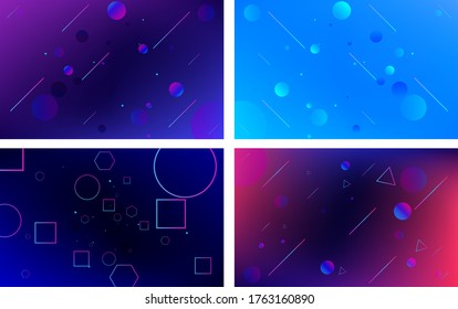 Geometric background Minimal Dynamic shapes composition for landing page
