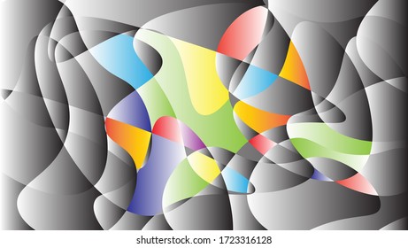 Geometric Background of modern abstract imagination in color