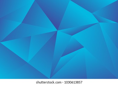 Geometric background with modern gradient blue color. Vector Abstract shape element.