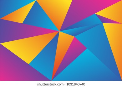Geometric background with modern gradient color. Vector Abstract shape element.