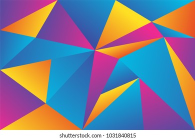 Geometric background with modern gradient color. Vector Abstract shape element.