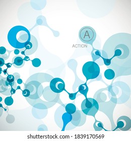 Geometric background molecule and communication. Connected atoms. Vector illustration