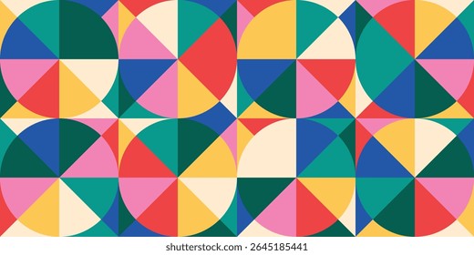 Geometric background with multicolored circles
