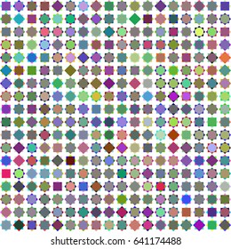 geometric background with multicolored squares and diamonds on a white backdrop