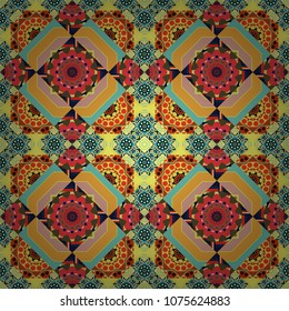 Geometric background in Origami style with gradient. Yellow, green and red vector polygonal illustration, which consist of rectangles. Rectangular pattern for your business design.