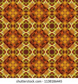 Geometric background in Origami style with gradient. Orange, brown and yellow vector polygonal illustration, which consist of rectangles. Rectangular pattern for your business design.