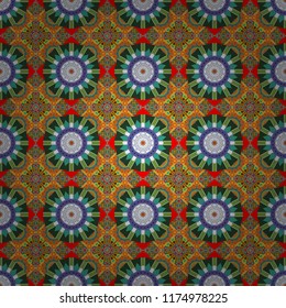 Geometric background in Origami style with gradient. Orange, green and blue vector polygonal illustration, which consist of rectangles. Rectangular pattern for your business design.
