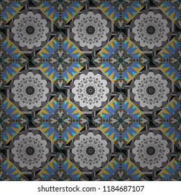 Geometric background in Origami style with gradient. Blue, brown and gray vector polygonal illustration, which consist of rectangles. Rectangular pattern for your business design.