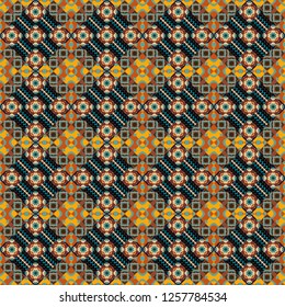 Geometric background in Origami style with gradient. Rectangular pattern for your business design. Orange, brown and blue vector polygonal illustration, which consist of rectangles.