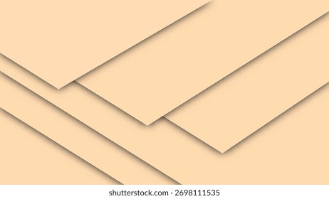 Geometric background of overlapping beige paper layers in diagonal layout, ideal for modern design, branding, or presentations.
