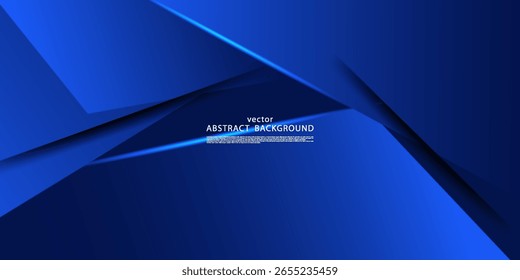 Fundo geométrico sobreposto com quadrados azuis abstratos modernos. Padrão fresco com fundo claro e sombra. Vetor Eps10