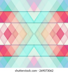 Geometric background. Pattern of geometric shapes.Texture with flow of spectrum effect. Copy that square to the side, the resulting image can be repeated, or tiled, without visible seams.

