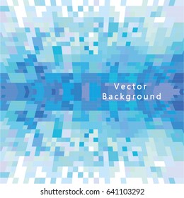 Geometric background with perspective effect. Mesh or grid of squares or cells. Mosaic style. 
