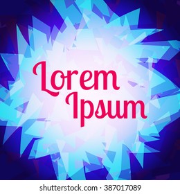 geometric background with place for text, abstract vector template, EPS 10