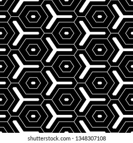 Geometric background. Polygons motif. Hexagons, figures pattern.Geometrical wallpaper. Seamless ornament. Simple shapes backdrop. Digital paper, abstract.Vector
