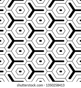 Geometric background. Polygons motif. Hexagons, figures pattern.Geometrical wallpaper. Seamless ornament. Simple shapes backdrop. Digital paper, abstract.Vector.