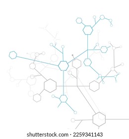 Geometric background for presentation. Molecule and communication background. Graphic background for your design and your text.