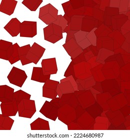 Geometric background. Presentation template. Vector background. polygonal style. Mosaic. Red cubes.