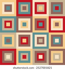 Geometric background print wallpaper seamless pattern vector illustration with colored squares absctract 