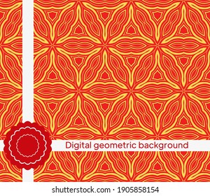 Geometric Background for printing on paper, wallpaper, covers, textiles, fabrics, for decoration, decoupage, scrapbooking. Vector illustration