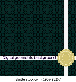 Geometrischer Hintergrund für den Druck auf Papier, Tapeten, Cover, Textilien, Stoffe, für Dekoration, Entkopplung, Scrapbooking. Vektorgrafik