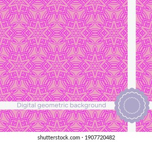 Geometric Background for printing on paper, wallpaper, covers, textiles, fabrics, for decoration, decoupage, scrapbooking. Vector illustration