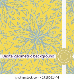 Geometric Background for printing on paper, wallpaper, covers, textiles, fabrics, for decoration, decoupage, scrapbooking. Vector illustration