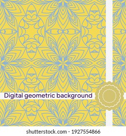 Geometric Background for printing on paper, wallpaper, covers, textiles, fabrics, for decoration, decoupage, scrapbooking. Vector illustration