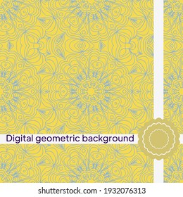 Geometric Background for printing on paper, wallpaper, covers, textiles, fabrics, for decoration, decoupage, scrapbooking. Vector illustration