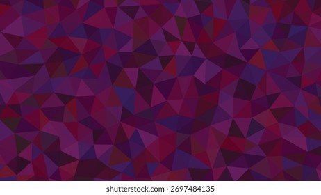 Geometric background with purple and red triangles creating a modern and stylish polygonal design