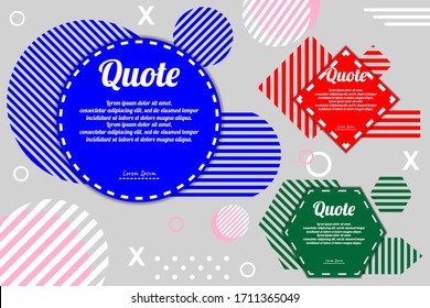 geometric background quotes. vector illustration