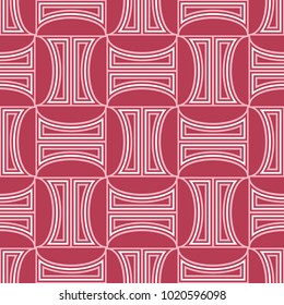 Geometric background. Red and beige seamless pattern for wallpapers, textile and fabrics