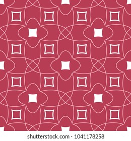 Geometric background. Red and beige seamless pattern for wallpapers, textile and fabrics