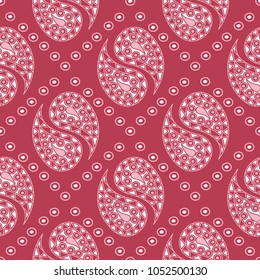 Geometric background. Red and beige seamless pattern for wallpapers, textile and fabrics