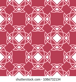 Geometric background. Red and beige seamless pattern for wallpapers, textile and fabrics