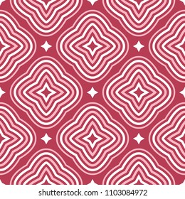 Geometric background. Red and beige seamless pattern for wallpapers, textile and fabrics