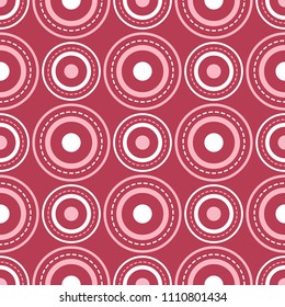 Geometric background. Red and beige seamless pattern for wallpapers, textile and fabrics