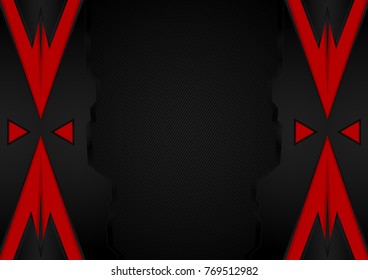 Geometric background Red and Black color with copy space, vector illustration