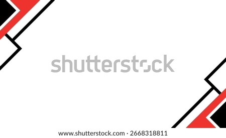 Geometric Background Red Black and White