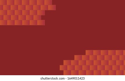 Geometric Background With Red Color